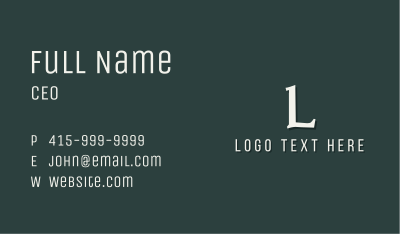 Simple Generic Lettermark Business Card Image Preview