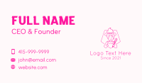 Pink Baker Girl Business Card Design