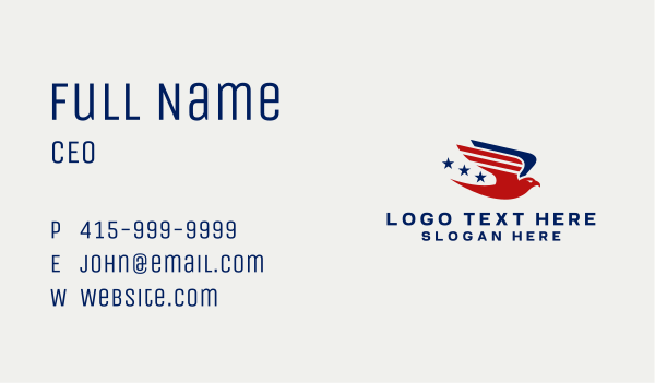 American Eagle Sports Team Business Card Design Image Preview