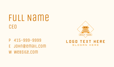 Orange Truck Forwarding Business Card Image Preview