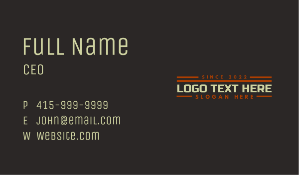 Line Masculine Wordmark Business Card Design Image Preview