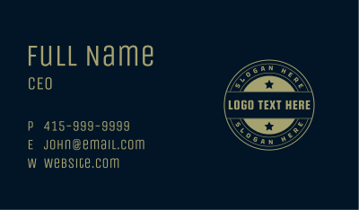Armed Forces Star Business Card Image Preview