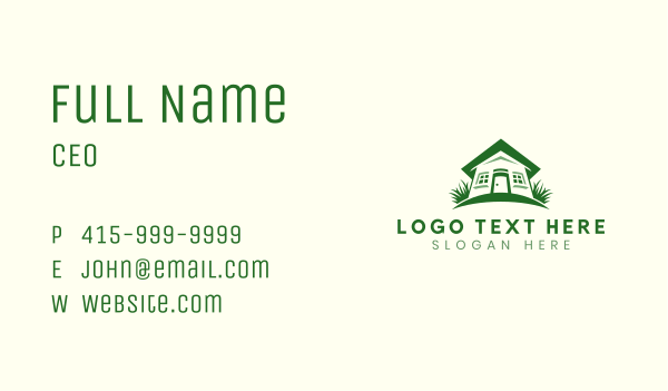 House Lawn Landscaping Business Card Design Image Preview