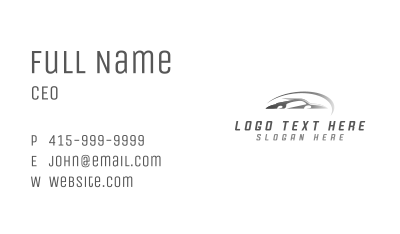 Super Car Auto Racing Business Card Image Preview