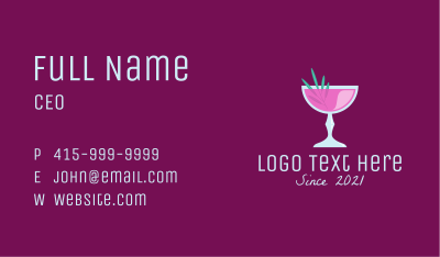 Party Cocktail Drink  Business Card Image Preview
