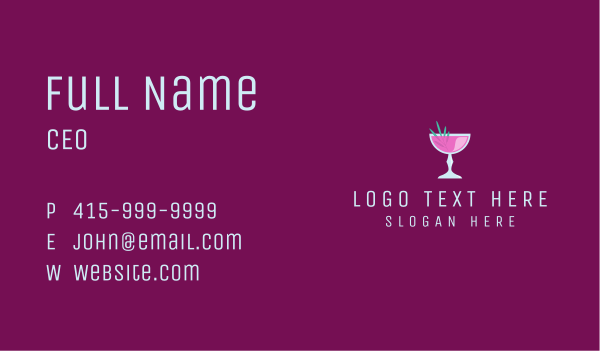 Party Cocktail Drink  Business Card Design Image Preview
