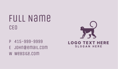 Purple Monkey Apparel Business Card Image Preview