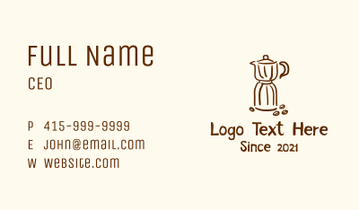 Brewed Coffee Bean Business Card Image Preview