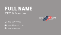 Brush Paint Wordmark Business Card Image Preview