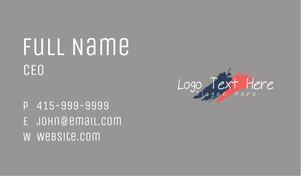 Brush Paint Wordmark Business Card Design Image Preview