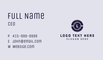 Industrial Machinery Letter Business Card Image Preview