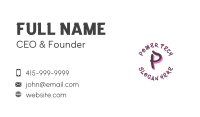 Curved Graffiti Lettermark Business Card Image Preview