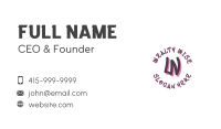 Curved Graffiti Lettermark Business Card Image Preview