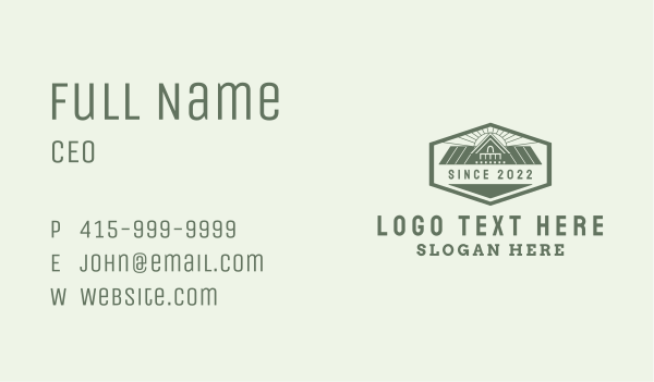 Sunshine House Roof  Business Card Design Image Preview