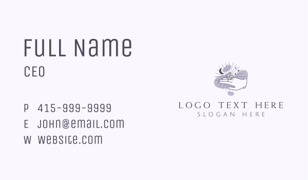 Elegant Hand Jewelry Business Card Design Image Preview