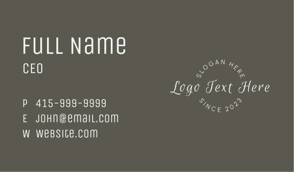 Fashion Clothing Wordmark Business Card Design Image Preview