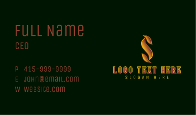 Gold Gaming Letter S Business Card Image Preview