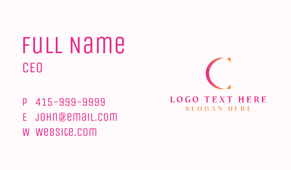 Fashion Stylist Letter C Business Card Design Image Preview