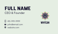 Multicolor Dotted Flower  Business Card Image Preview