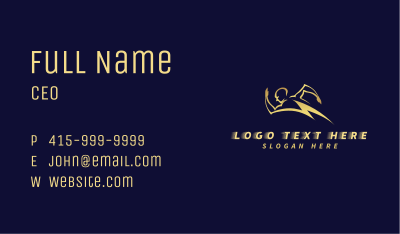 Running Lightning Athlete Business Card Image Preview