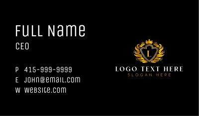 Shield Crest Crown Business Card Image Preview