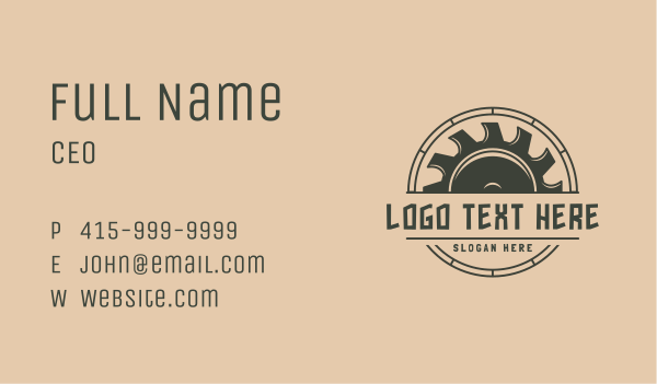 Carpentry Saw Tool Business Card Design Image Preview