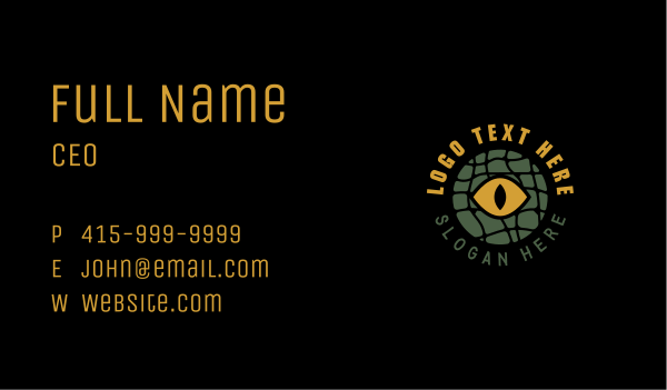 Reptile Eye Safari Business Card Design Image Preview