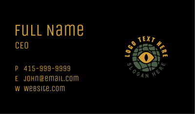 Reptile Eye Safari Business Card Image Preview
