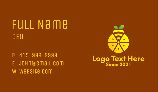 Lemon Wifi Online  Business Card Design Image Preview