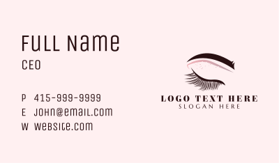 Makeup Eyebrow Eyelash Salon Business Card Image Preview