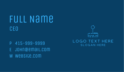 Blue Gaming Console  Business Card Image Preview