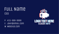 Glitchy Bicycle Cinema Business Card Image Preview