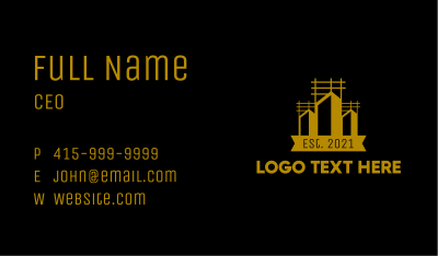 Urban Construction Tower Business Card