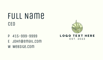 Farm Grass Badge  Business Card Image Preview