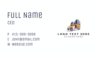 Urban Cement Mixer Truck Business Card Image Preview