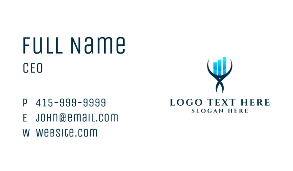 Blue Diagram Sales  Business Card Design Image Preview