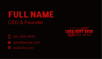 Bloody Thriller Wordmark Business Card Image Preview