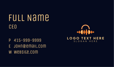 Headphone Music Production Business Card Image Preview