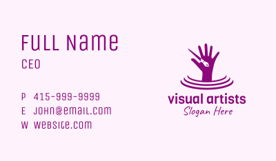 Artist Hand Pen Business Card Image Preview