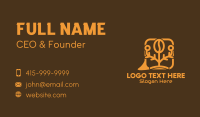 Coffee Bean Message Bubble Business Card Image Preview