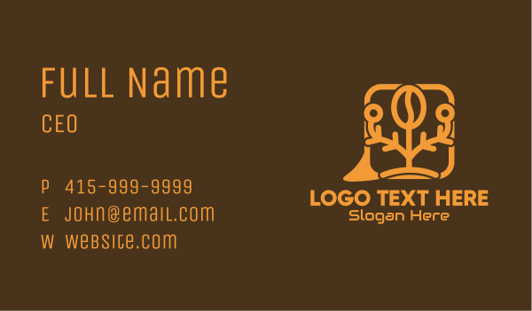 Coffee Bean Message Bubble Business Card Design Image Preview