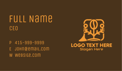 Coffee Bean Message Bubble Business Card