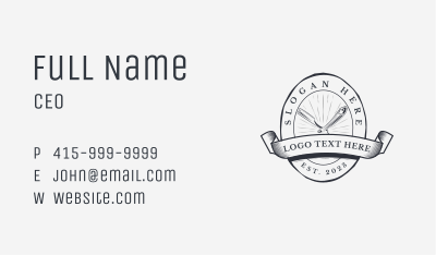 Barbershop Styling Badge Business Card Image Preview
