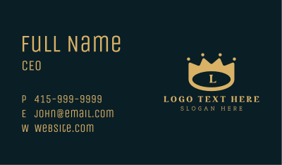 Deluxe Crown Lettermark Business Card Image Preview