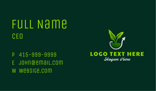 Nature Plant Growth Business Card Design Image Preview