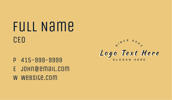 Classic Apparel Wordmark Business Card Design Image Preview