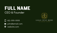 Legal Scale Justice Business Card Design