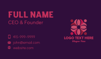 Violet Flower Business Card Design
