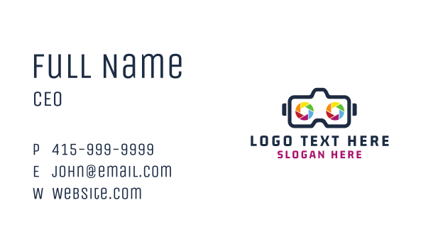 Shutter Goggles Business Card Design Image Preview