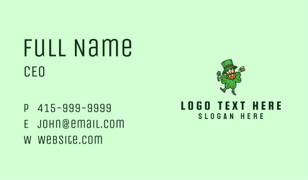 Lucky Leprechaun  Business Card Design Image Preview